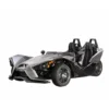 2881749_alternate2 Silver three-wheeled Polaris Slingshot with two seats and sporty design.