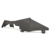 2881749_alternate4 Sleek, black angular motorcycle windshield with mounting points.
