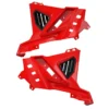 2884605-293_alt2 Pair of red motorcycle side panels with black accents.