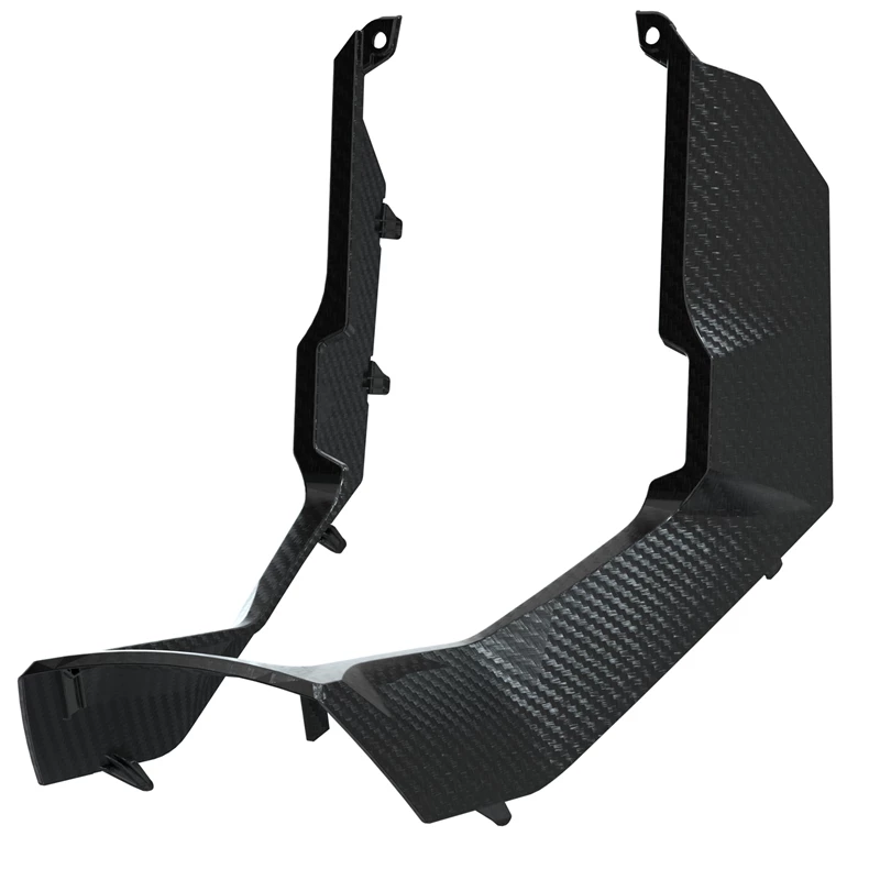 Two black plastic automotive interior trim pieces with textured surfaces.