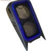 center console side Black and blue speakers