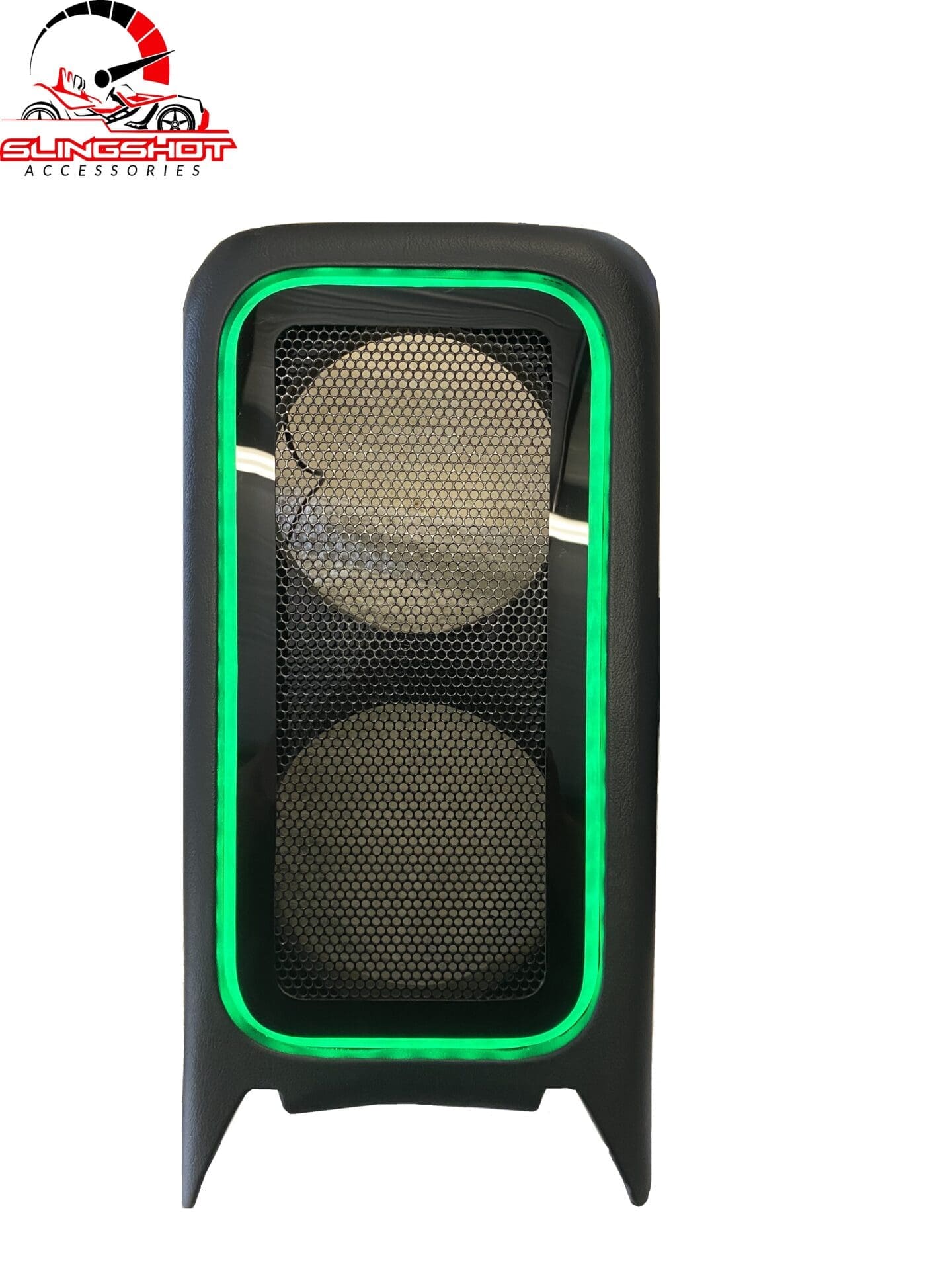 center console speaker enclouser A traffic signal showing a green light.