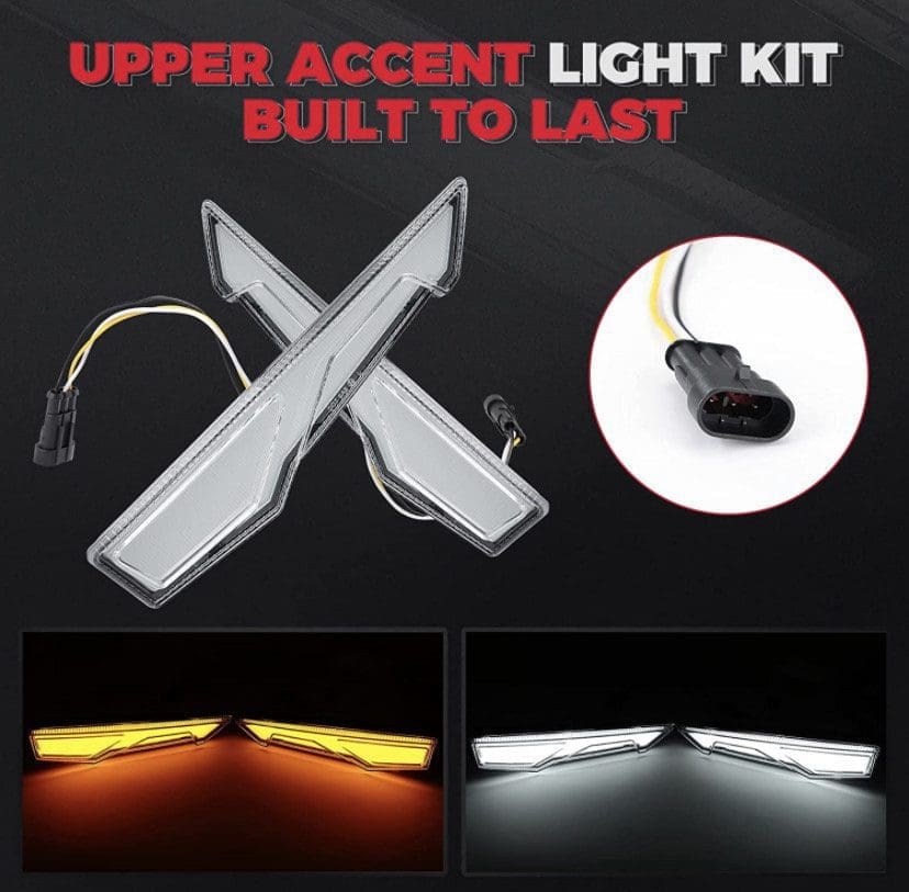 IMG_4089 Upper accent light kit with amber and white LED options for vehicles.