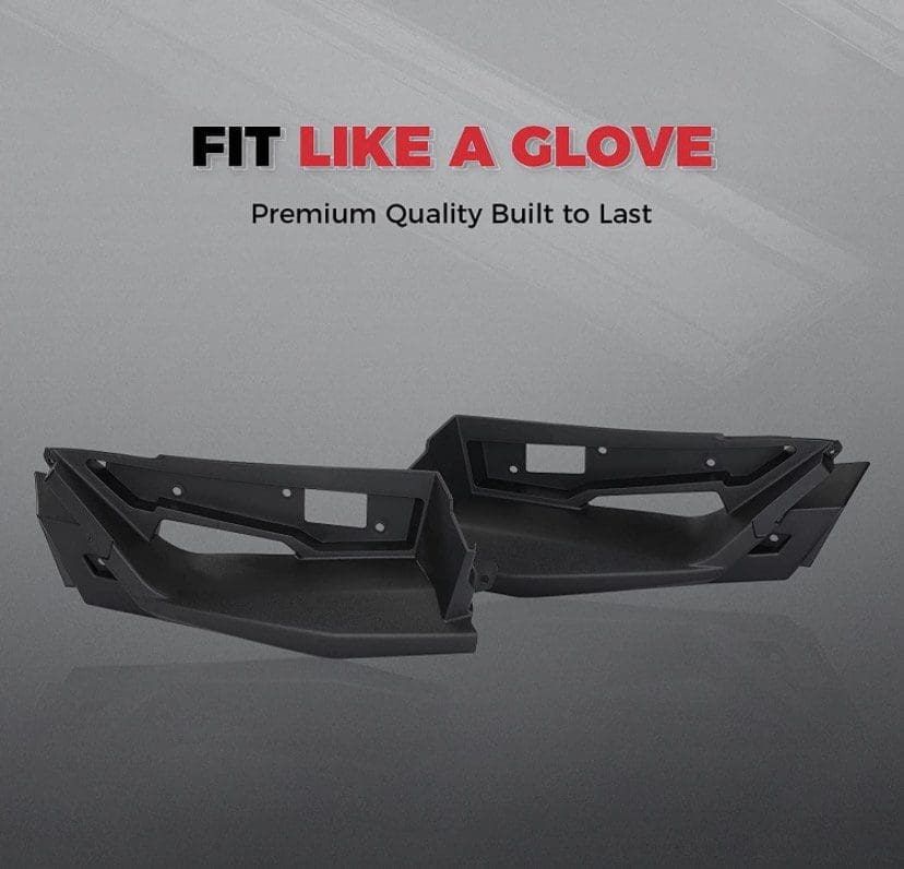IMG_4095 Two black automotive parts displayed with tagline 'Fit Like a Glove'.