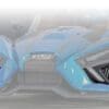 The front of a blue Slingshot model