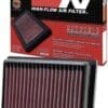 High-flow air filter designed for enhanced engine performance.