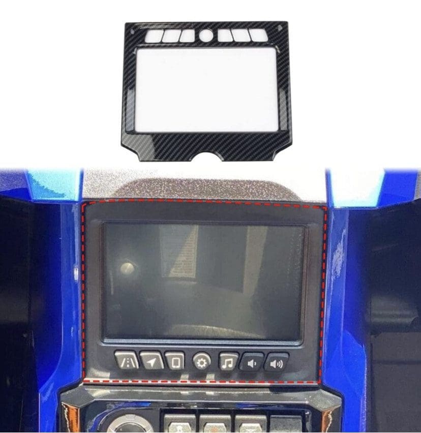 IMG_7414 Close-up of a blue arcade machine's control panel and screen.