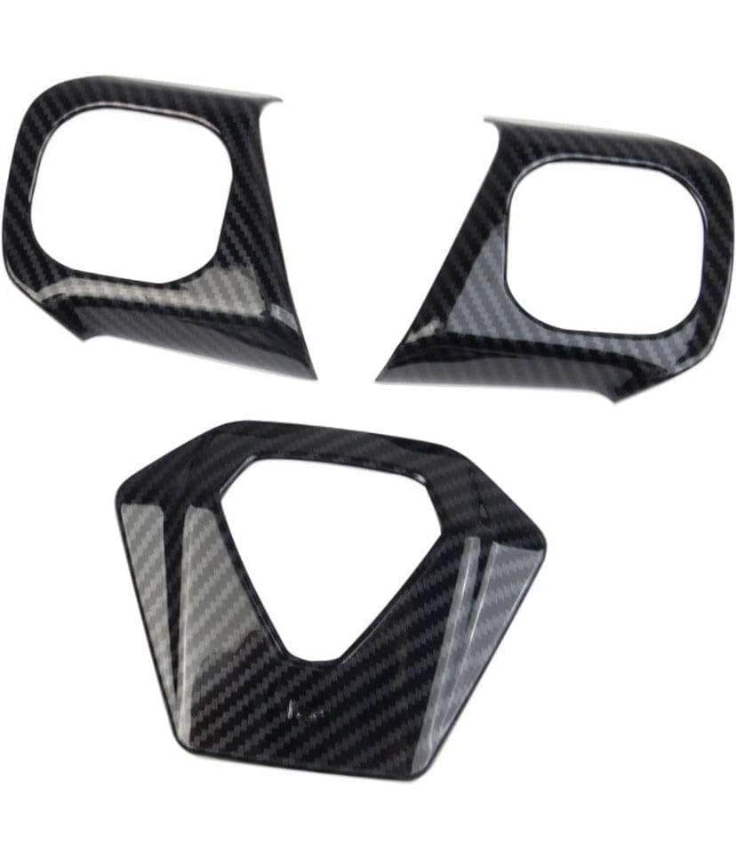 IMG_7419 Set of carbon fiber car mirror and interior trim covers.