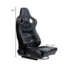 4e979d02-1328-4d62-a21b-a61b1d663e5f Black racing-style car seat with ergonomic design and harness slots.