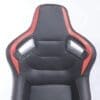 IMG_1056 Black and red gaming chair with ergonomic design.