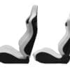 IMG_7893 Two modern black and white ergonomic car seats.