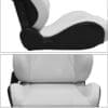 IMG_7894 Side and front views of a cushioned chair or seat with a light-colored cover.