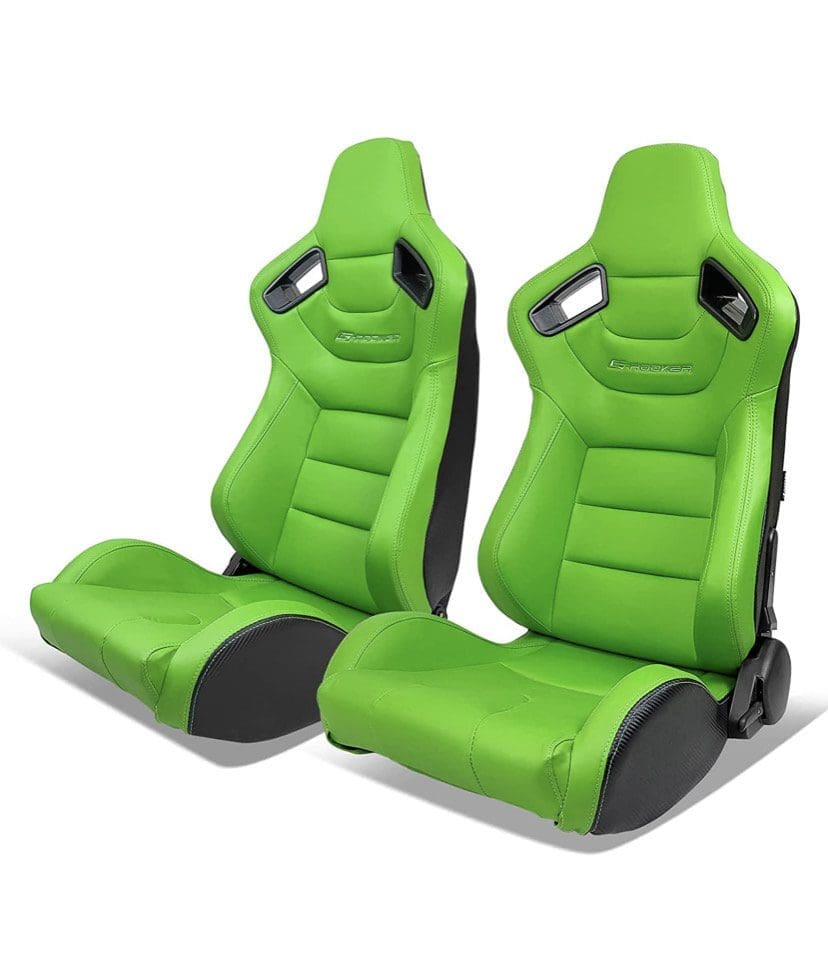 IMG_7904 Sport Racing Seat Green PU Leather