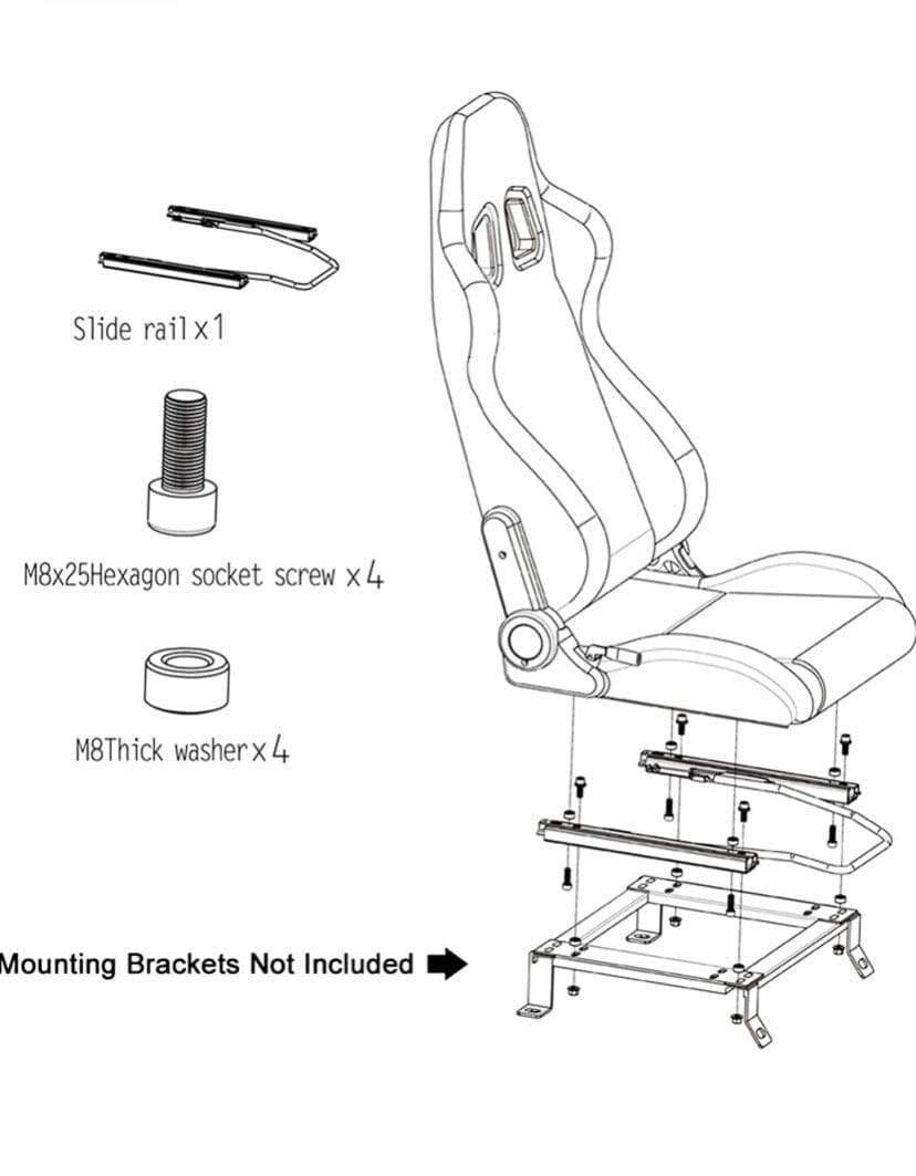 IMG_7909 Diagram showing swivel chair mounting with screws and washers.