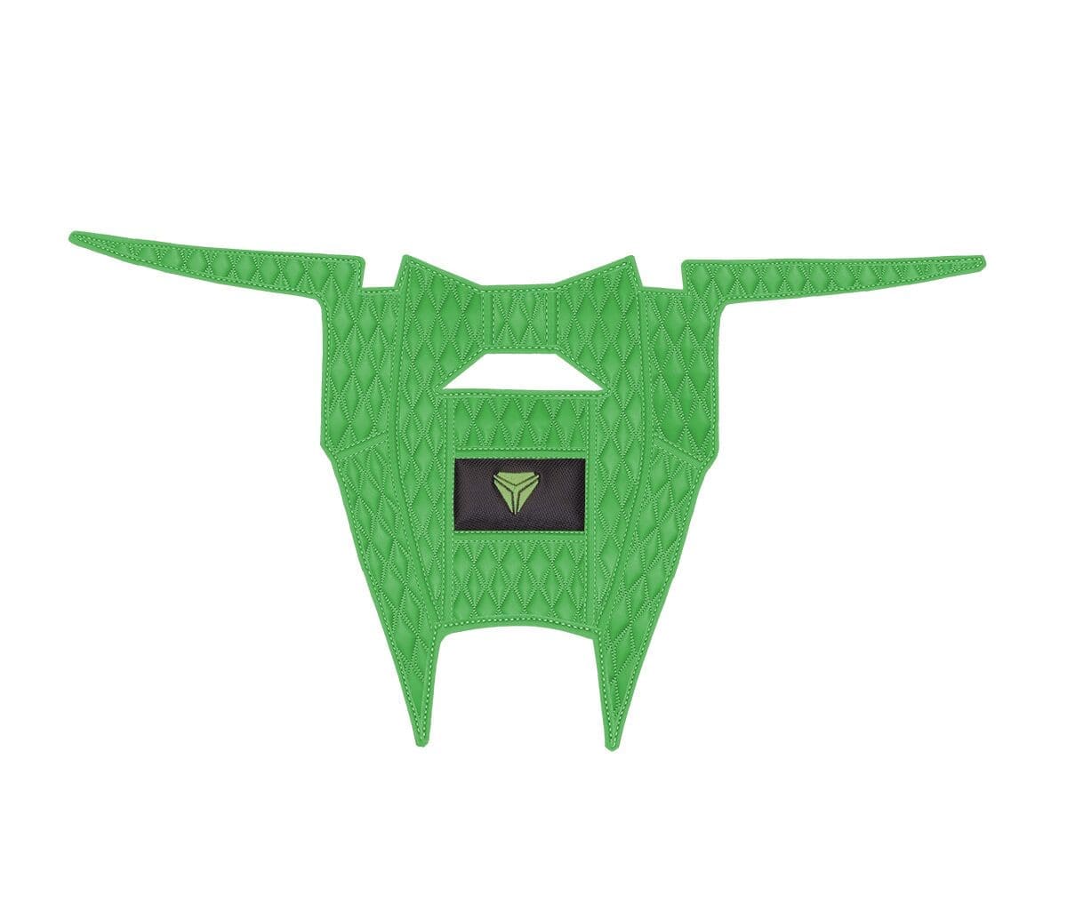 green Green abstract creature with a triangular mouth and two long horns.