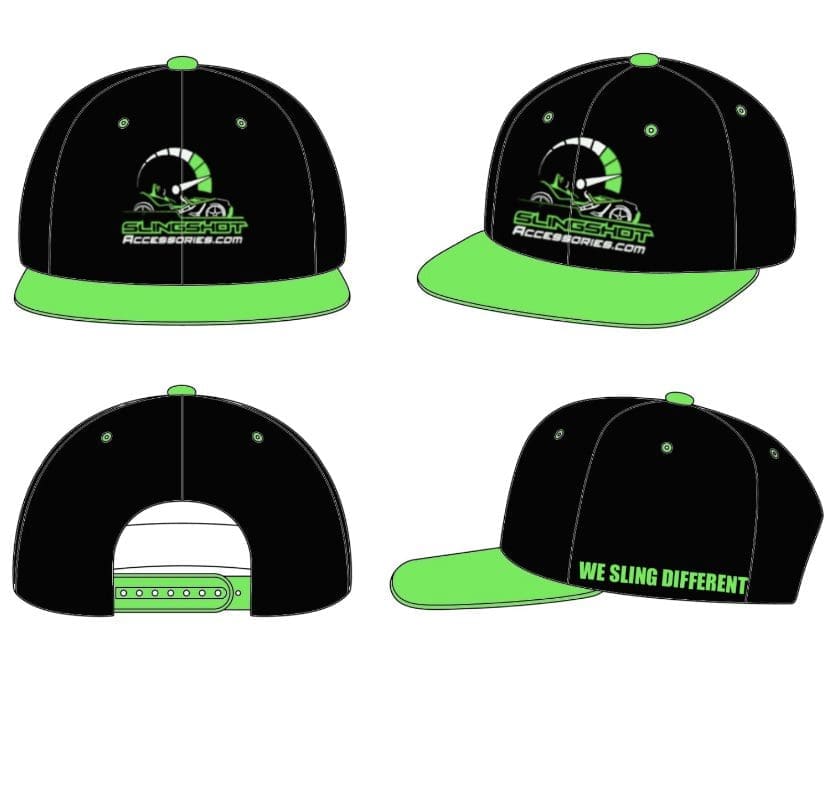 IMG-0258 Black and green cap with logo and text design.