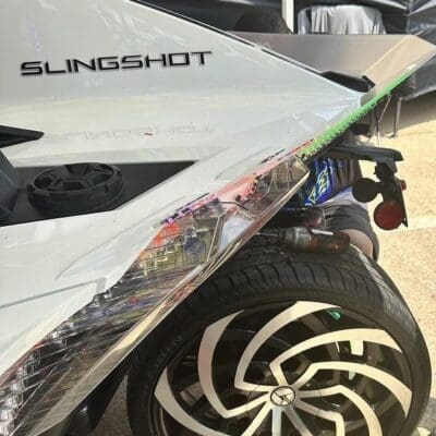 Rear Deck lid Acrylic Spoiler Clear And Frosted Led light strip