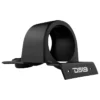 Black plastic wall mount bracket for a device or sensor.