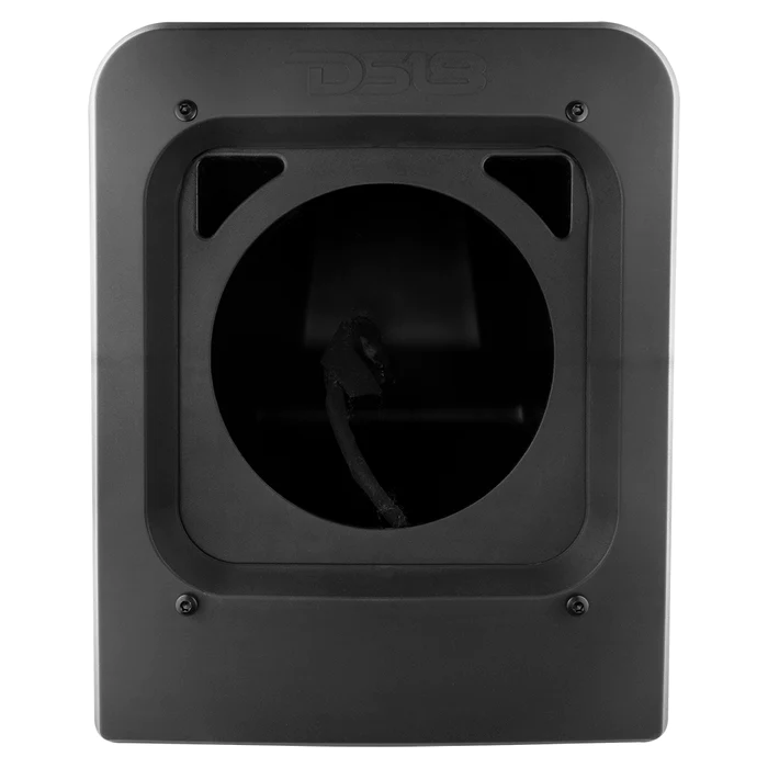 SLG-RSUB10-FRONT-EMPTY_700x Black rectangular device with a circular opening and internal fan.