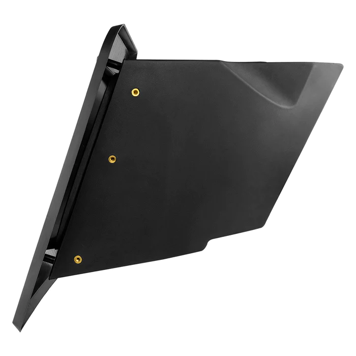 SLG-RSUB10-RIGHT-SIDE_700x Black plastic mounting bracket with three screw holes.