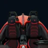 red Slingshot F1-Supreme Series Premium Leather Diamond Pattern Seat Covers