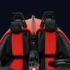 red Slingshot F1-Ultra Series Premium Leather Stripe Pattern Seat Covers