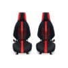 reddiamond1 Two black and red car seat covers with sporty design.