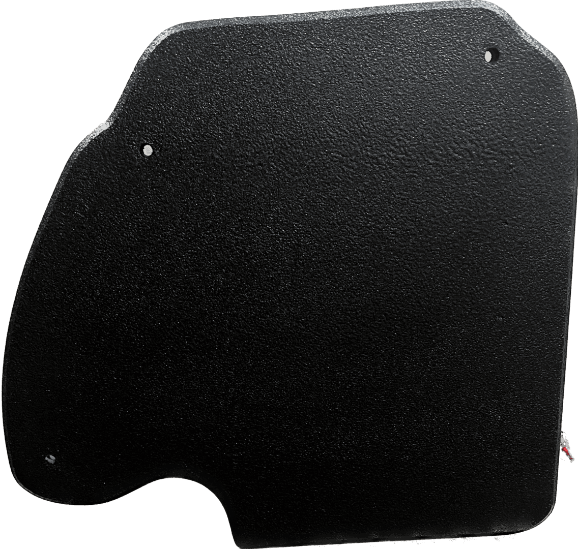 IMG_6790 Black car splash guard with mounting holes.