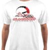 preview White T-shirt with a red and black esports logo design.