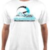 preview (5) White t-shirt with a blue and black racing-themed graphic and text.