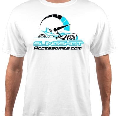 preview (5) White t-shirt with a blue and black racing-themed graphic and text.