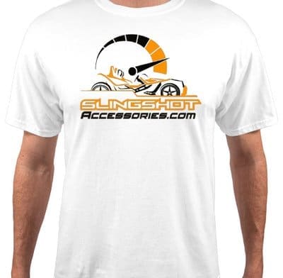 preview (7) White t-shirt with a vintage motorbike and helmet graphic design.