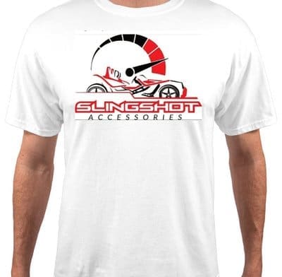 preview White T-shirt with a red and black esports logo design.