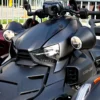 EN-JS6-Package-2000X2000-2_3000x Close-up of a sleek, black electric scooter with modern design.