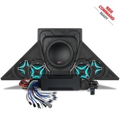 SSV WORKS 2018-2025 Polaris® Slingshot Phase-5 V-Spec 1400watt 5-Speaker Audio-System for Ride Command