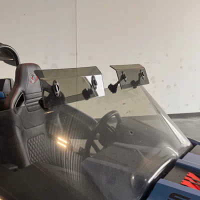 Polaris Slingshot Wind Deflector Set — Adjustable Clamp-On Windshield Shield, 2-Panel 2015-2026