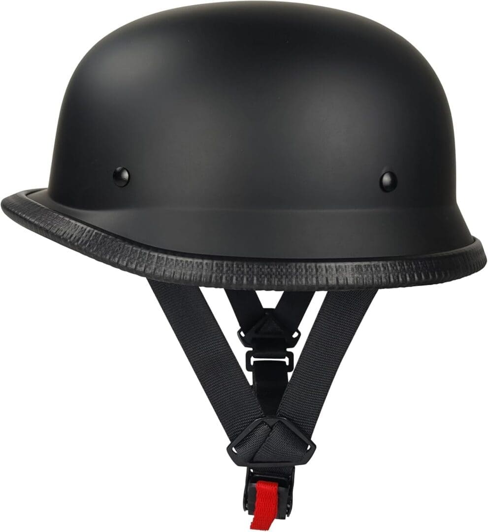 German Half Helmet Matte Black German Half Helmet,Adult Summer Handmade Personality Vintage Casco,Motorcycle Helmet Scooter Cool Helmet for Men and Women